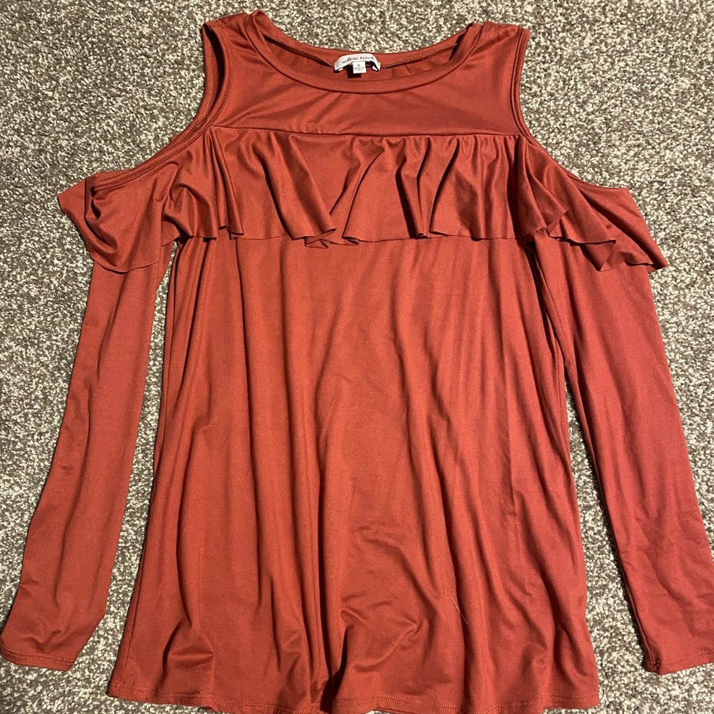 White Burch Size small cold shoulder top